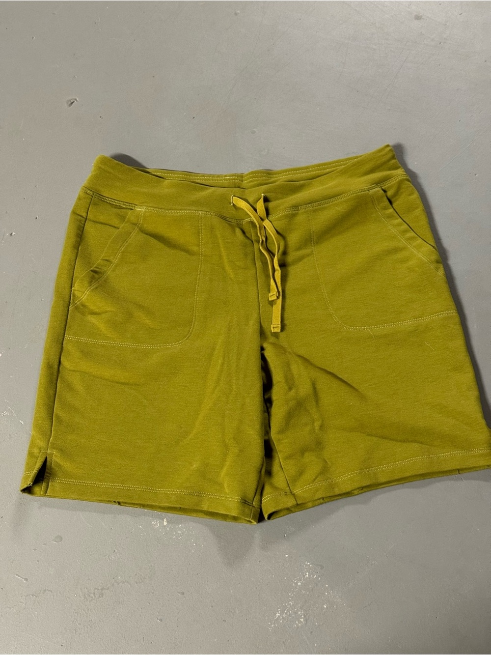 Chartreuse comfy shorts